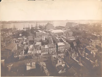 Panorama von Philadelphia, Ostansicht - Ost vom Schutzturm, 1870